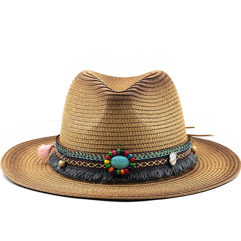 Simple Vintage Panama Hat Men Straw 