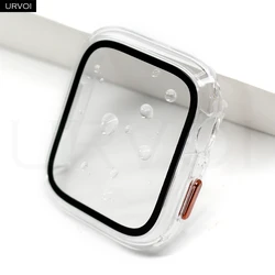 URVOI Protective Apple Watch Case with Tempered Glass Film and Anti - Scratch Bumper - 45mm Series 789 (Transparent)