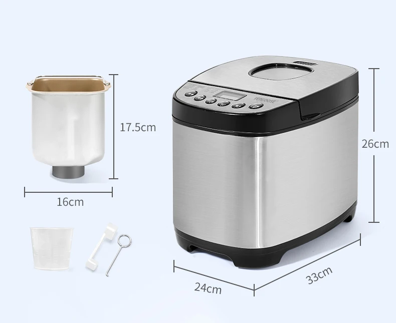 Hot Selling 2LB Durable Electric Digital Bread Maker Machine Automatic Plastic Machine for Home Hotel Use for Household Use