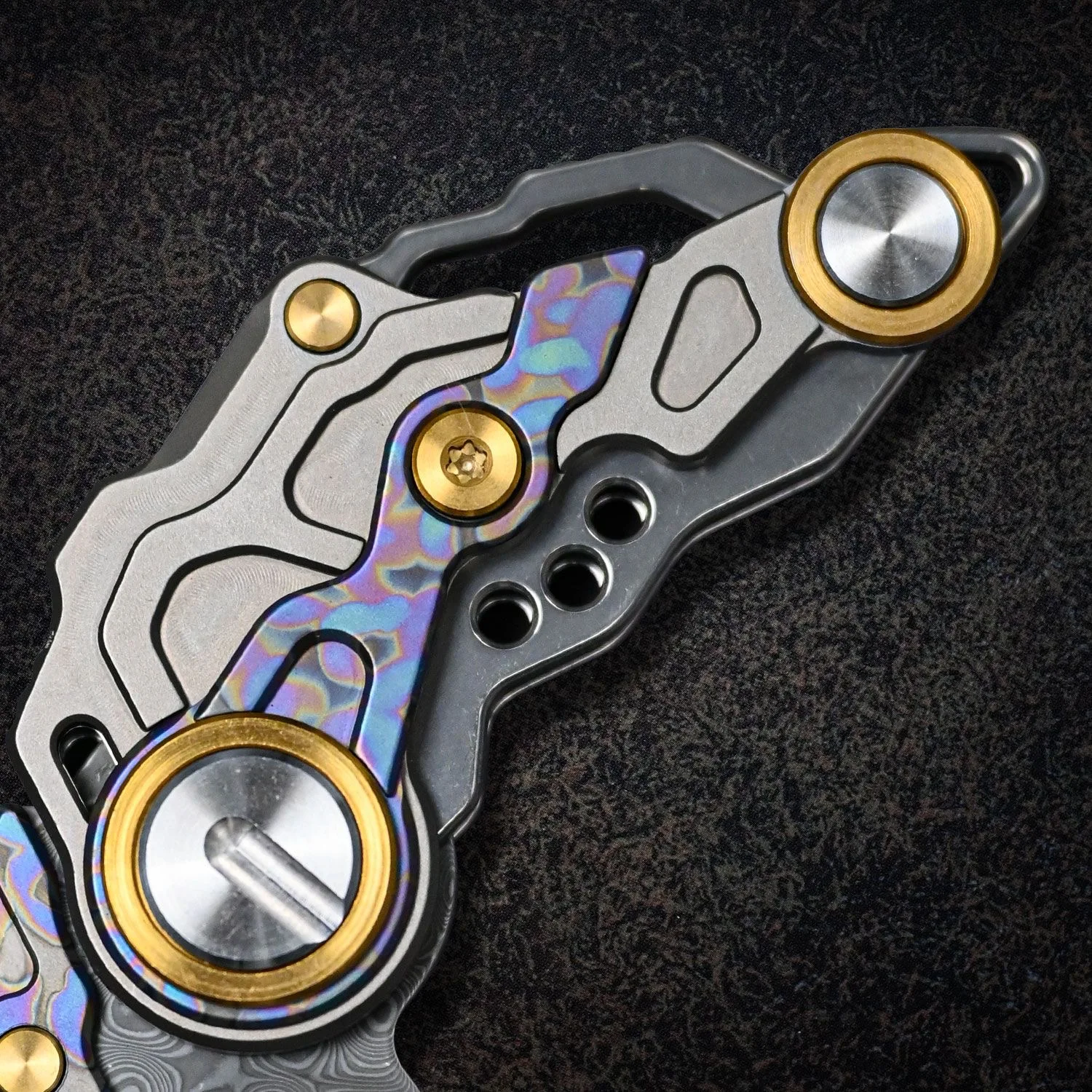 アクセサリー komi_2915 SANRENMU 6185 Exquisite Knife VG10 Damascus Steel TC4 Titanium