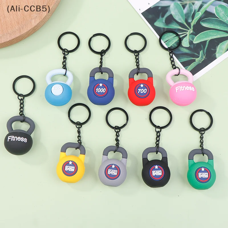 Mini Kettlebell Creative Pendant Fitness Fashion Accessories Backpack Ornaments Keychain Sports Charm Gym Craft Souvenir
