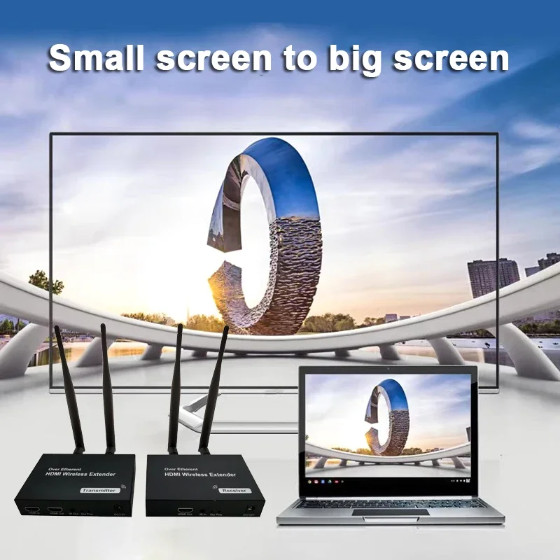 200m Wireless HDMI Video Transmitter Receiver Extender Display Adapter 1 To 2 3 4 Splitter for DVD PS4 Camera PC To TV Monitor