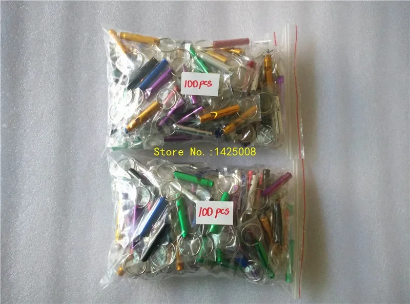 100pcs/Lot Aluminum Anodic Oxidation Treatment Lifesaving Whistle Everyone Individually Packed