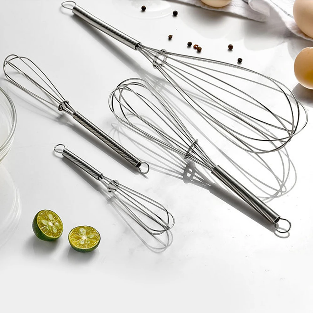 Egg Whisk Stainless Steel Balloon Wire Whisk Cream Egg Stirrer for Mixing Whisking Beating Stirring