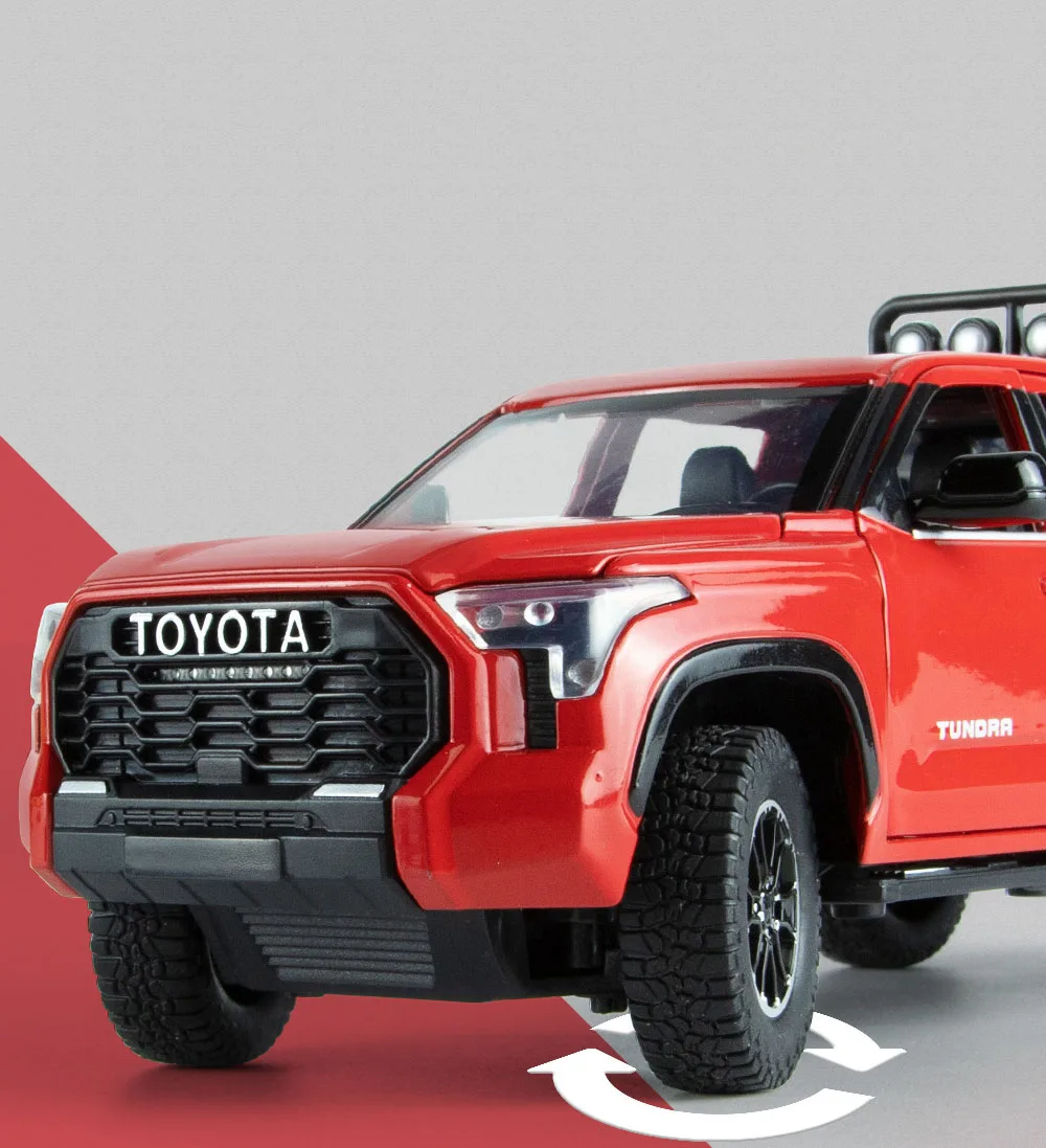 1:24 Toyota Tundra Alloy Car Model Simulation Diecast Metal Toy Vehicle Model Sound And Light Pull Back Cars Toys Kids Boys Gift 17 1:24 Toyota Tundra Alloy Car Model Simulation Diecast Metal Toy Vehicle Model Sound And Light Pull Back Cars Toys Kids Boys Gift