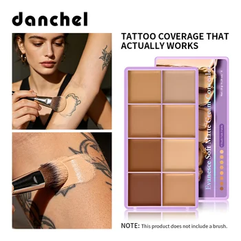 Palette Correttore 8 Tonalità per Naso e Viso: Copre Occhiaie, Rossori e Imperfezioni della Pelle - Effetto Contouring Soft Mist Avanzato
