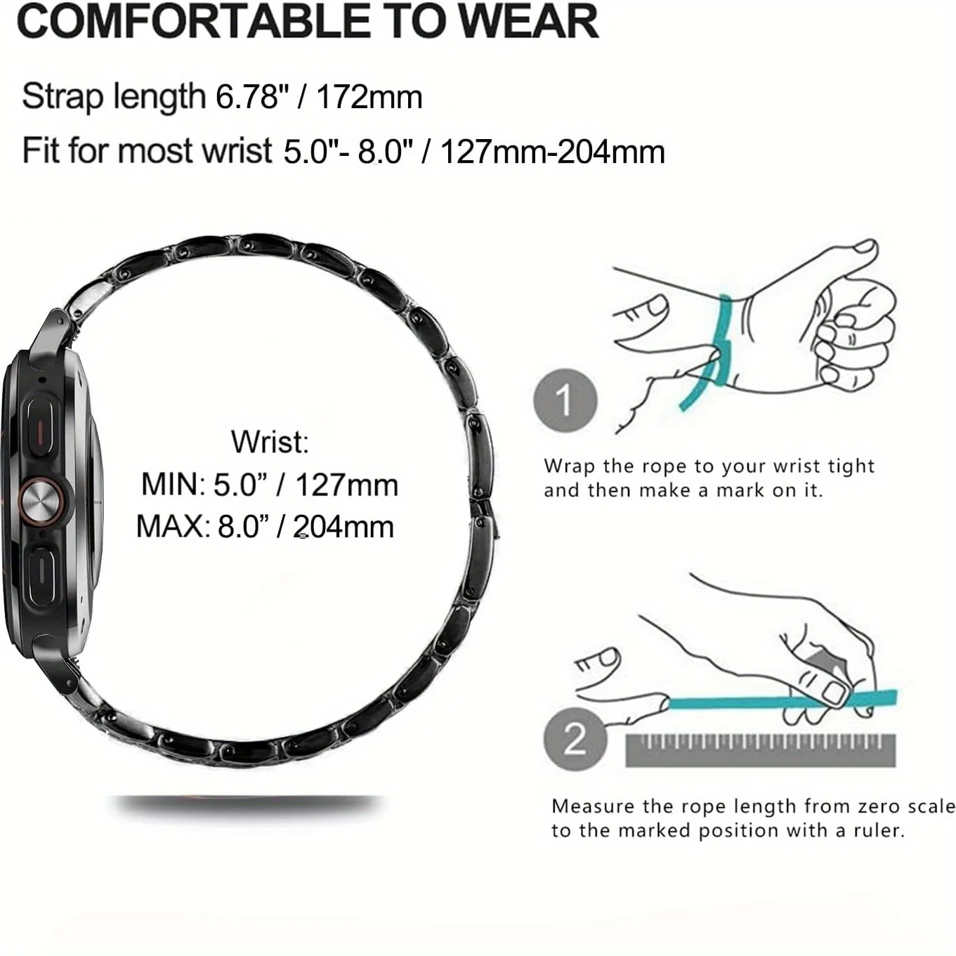 Luxurious Rhinestone Bling Metal Watch Band with Protective Case