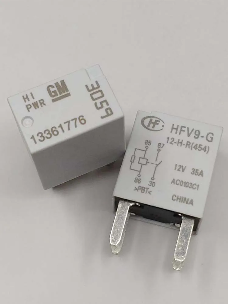 2 piezas 12V relé 13361776 HFV9-G-12-H-R 12VDC 35A 4 pines