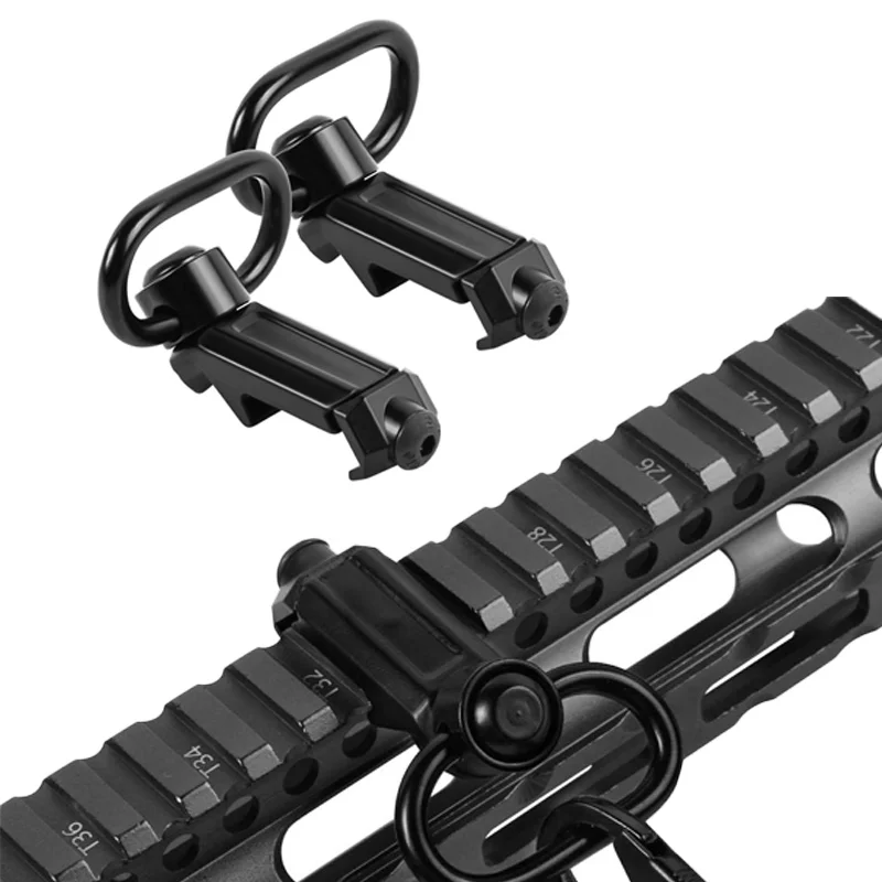 360-Grad-QD-Sling-Schienenhalterung aus Metall mit 1,25-Zoll-Drehgelenk und 20-mm-Sockel für Jagdzubehör – Detail 4