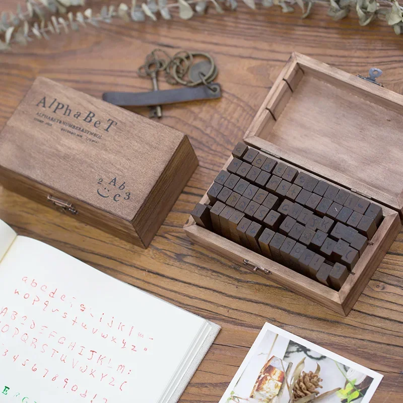 

Wooden Stamps Pcs/set Set Stationery Standard Wood For Craft English 70 Scrapbooking Letter Number