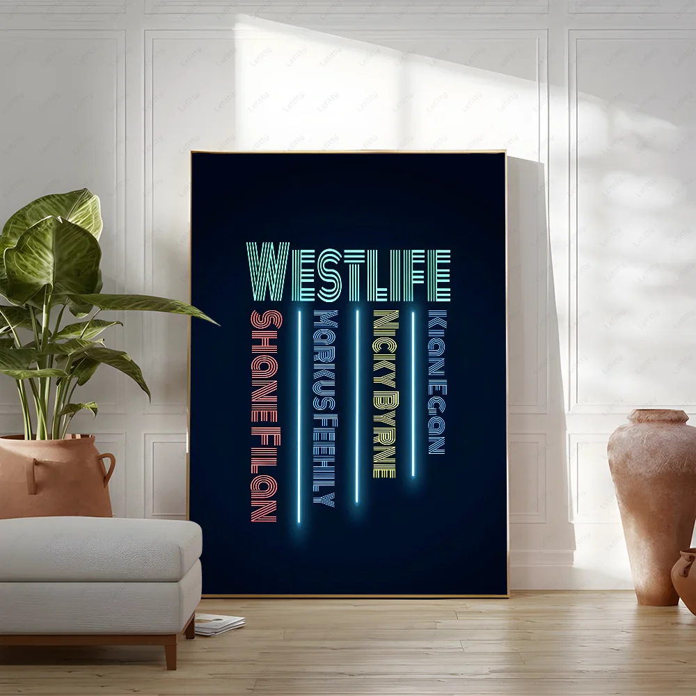 Westlife Rock Band Mode Poster Wand Kunst Malerei Studie Nordic Home Decor – Detail 9