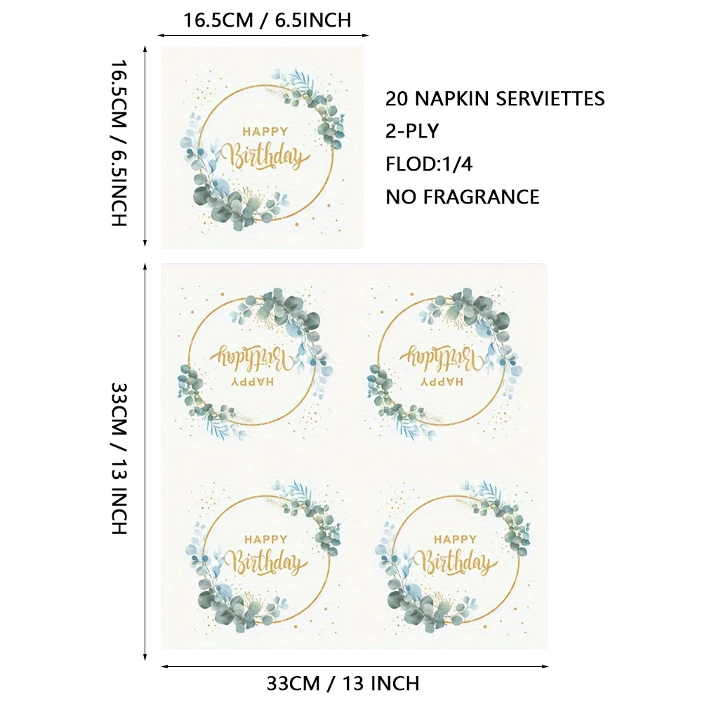 Paper Napkins Simple Birthday Party Table 20pcs/lot