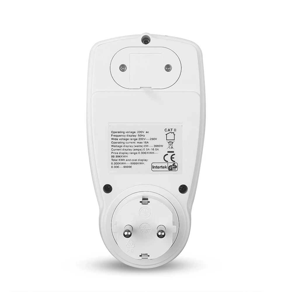 LED 디스플레이 디지털 전력 계량기, EU 플러그 전압 전력계, 전기 소비 사용 모니터, EU 측정 전력 분석기