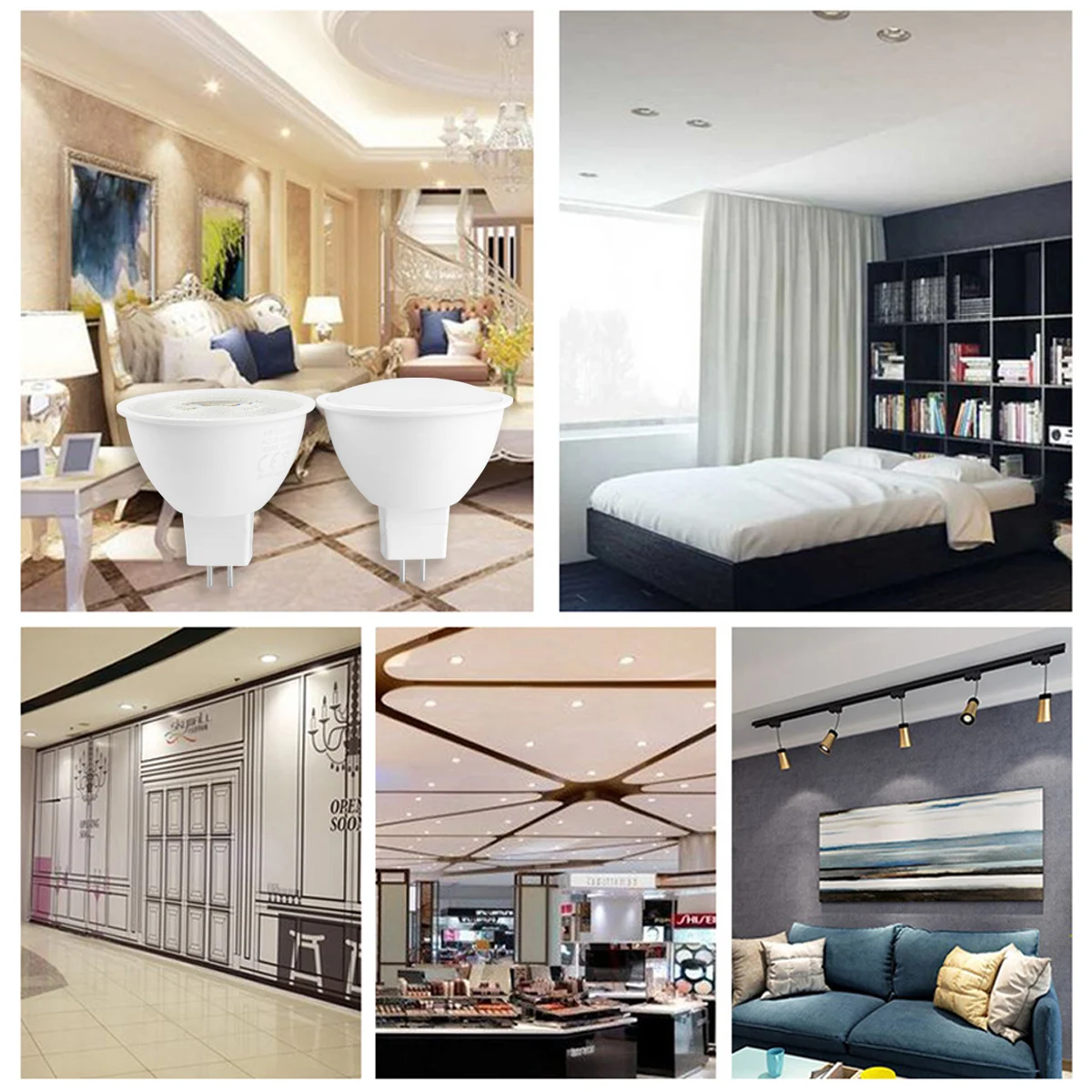 5-20PCS MR16 LED Spotlight GU5.3 Low Voltage AC/DC12-24V  3W 5W 6W 7W 120/38Degree No Flicker High Lumen for Interiors 6
