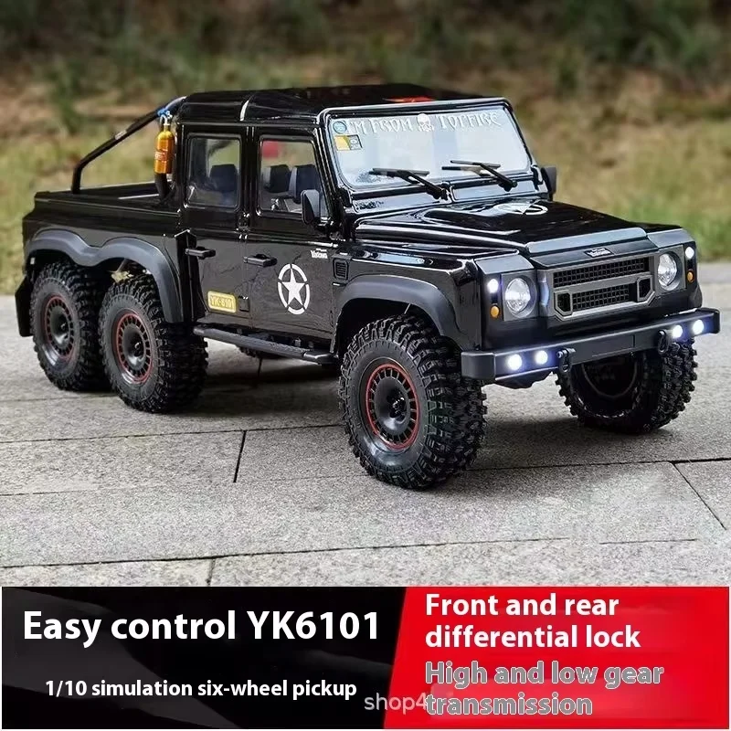 Rc Easy Control Yk6101 Six Wheel Pickup Remote Control Car Model Car 1/10 Off Road Six Wheel Drive Climbing Car Birthday Gift 2