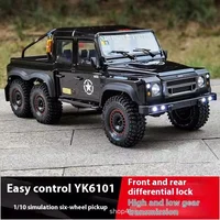 Rc Easy Control Yk6101 Six Wheel Pickup Remote Control Car Model Car 1/10 Off Road Six Wheel Drive Climbing Car Birthday Gift 2