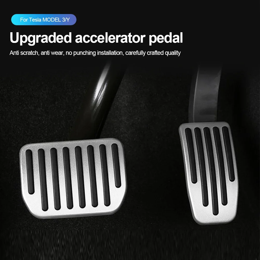 Car Foot Pedal Pads Covers For Tesla Model 3 Y Highland-2025 Accessories Accelerator Brake Rest Pedal Pads Mat foot pedal pads,foot pedals cover