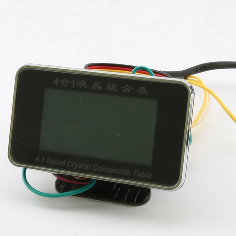 자동차 계기판 오일 압력 연료 수온 12V 전압계, LCD 디지털 알람 계량기 전압계, 4 in 1