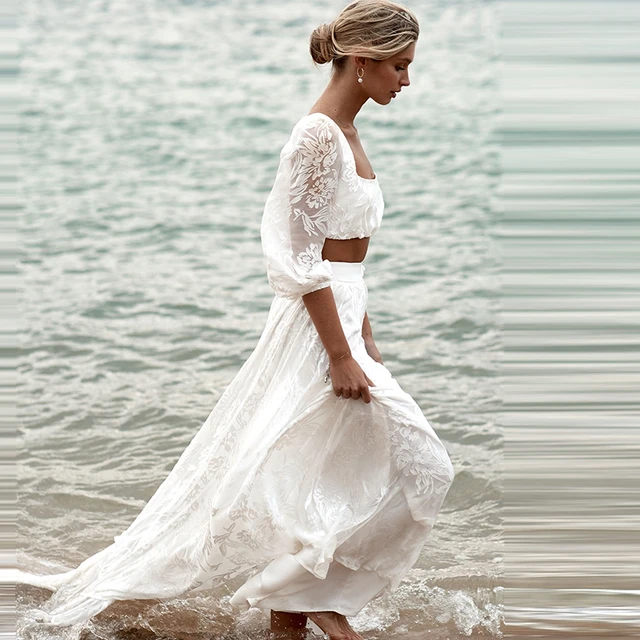 linen wedding dress