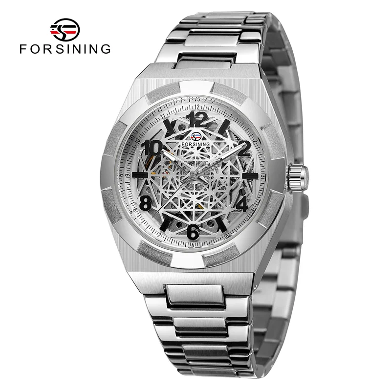 

Forsining Brand Men Mechanical Watch Skeleton Design Automatic Wristwatches For Man Hand Clock Waterproof Reloj De Hombre