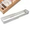 Expandable Utensil Organizer Adjustable Length Flatware Organizer Silverware Holder Multi-Functional Storage Box Silverware Tray 1