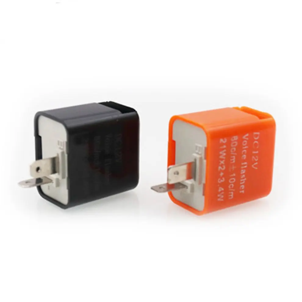 

1 PC 12V 2 Pin Motorcycle Blinker Adjustable LED Flasher Relay Turn Signal Indicator Hyper Flashing