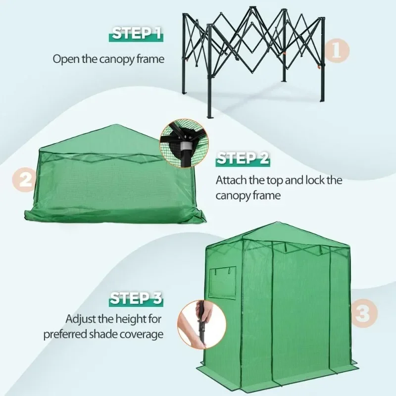 Pop-up Indoor Outdoor 6x4 Portable Walk-in Greenhouse 2