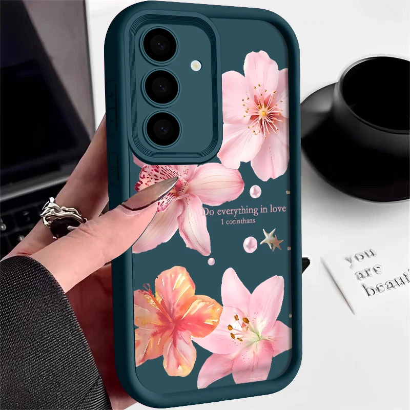 Pink Flowers Soft Phone Case - Stylish Protective Cover