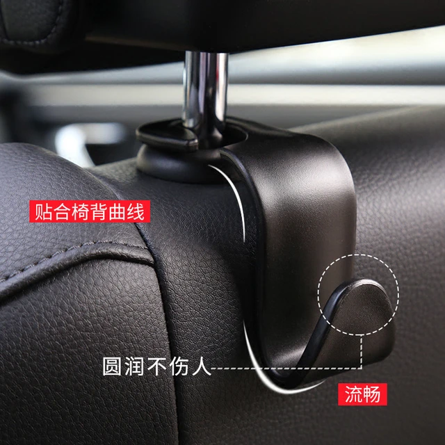 1Pcs Car Seat Back Double Hook Headrest Hanger Car Bag Pouch Clothes  Hanging Hooks Duarable Fastener Clip Interior Accessories - AliExpress