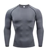 Compression Long Sleeve Shirt Black Fitness T-shirt Men's Muscle Quick drying Gym Sportswear Sun protection Sports Base layer 5