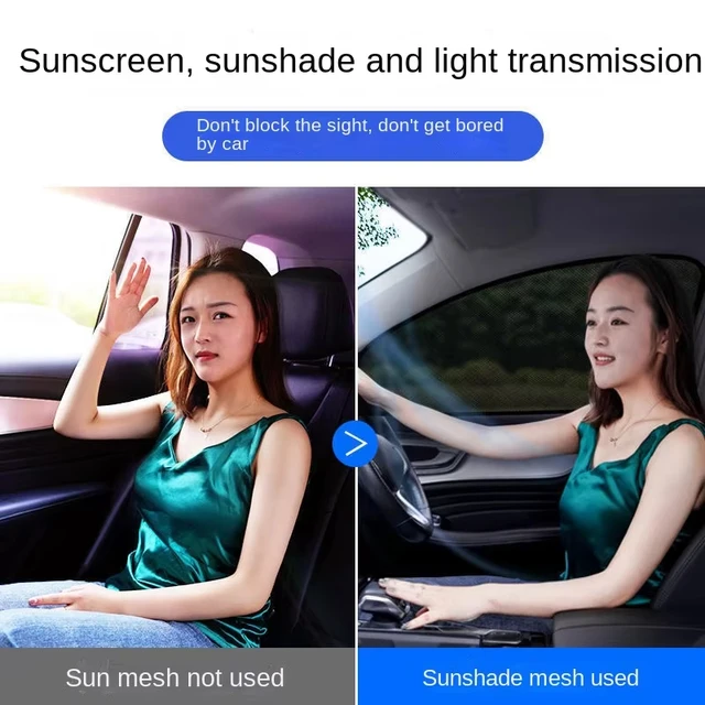 2pcs Car Rear Side Window Sunshade UV Protect Shield Mesh Prevent Mosquito Sunshine Privacy Protection Foldable Curtain 2025 3