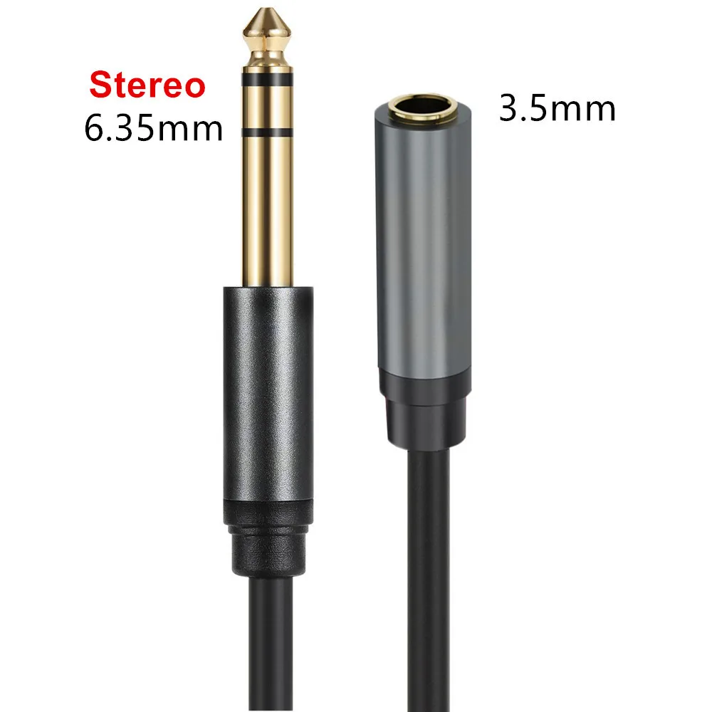 Adattatore per cuffie da 6.35mm a 3.5mm cavo di prolunga