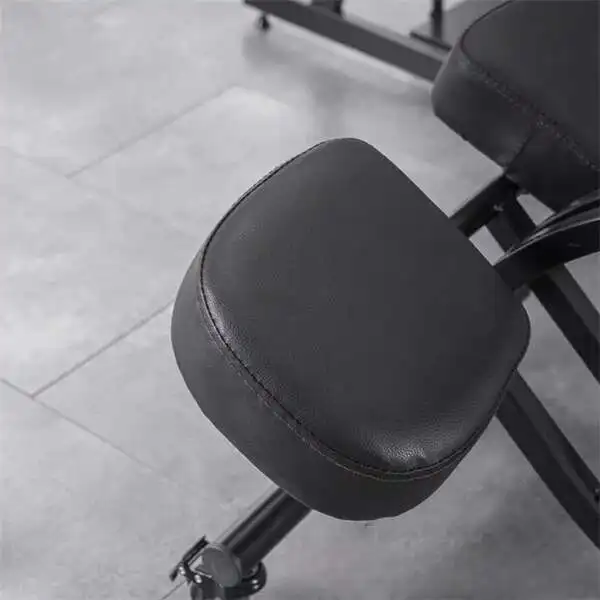 Kneeling Chair with Wood Back Support Adjustable Desk Chair for Home and Office Kneel Stool Adjustable Height & Angle Posture