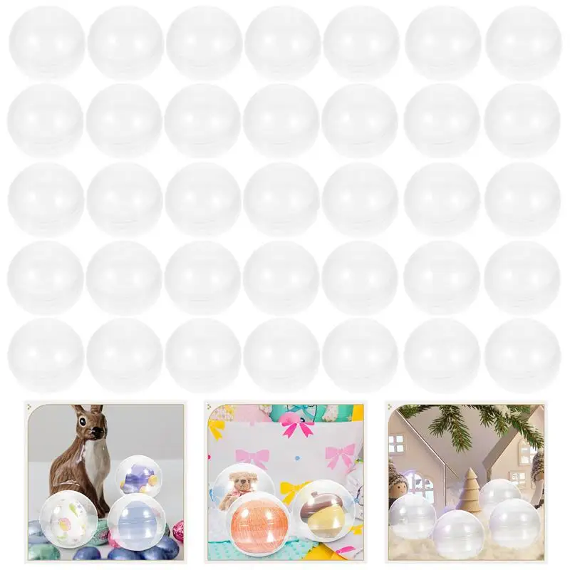 Kids Fillable Capsule Ball Twisted Egg Shell Gumball Fillable Ornament Twisted Round Balls Grab Balls 100Pcs/50pcs kids capsule balls