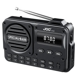 Compact Bluetooth Digital Radio with LED Display and MP3 Playback (Black)