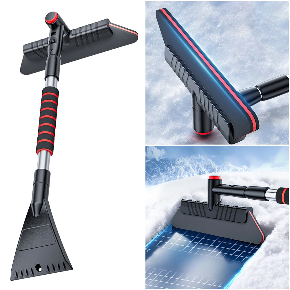 Extendable Ice Scraper Snow Brush Car Accessory