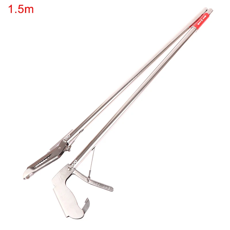 Description Picture 4 of item1Pc 1.2/1.5M Foldable Snake Catcher Tongs Multipurpose Stainless Steel Wide Jaw Reptile Grabber Stick Tool For Catching Snakes