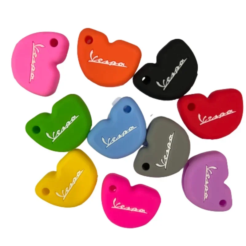 Silicone Key Case FOB Cover For Vespa Enrico Piaggio GTS 300 LX150 Fly 125 3vte Gts 200 250 Scooter Keys Keychain Protector 1PC