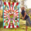 Sandbag Throwing Game Clown Flag Party Decor New Year 2024 Game for Home Parent-child Props Toss Games 2