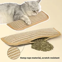 Oreiller et coussin à gratter, housse de lit en Sisal robuste avec coussin rempli, Base antidérapante, meubles doux et durables pour animaux de compagnie, 1 pièce 1