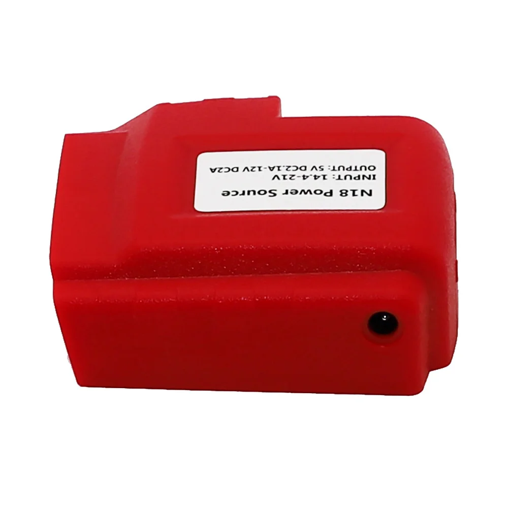 YEX-BUR 18V M18 Battery Charger Adapter - Dual USB & DC Port With LED Light For Milwaukee Batteries
