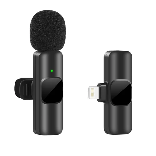 새로운 무선 Lavalier 마이크 휴대용 오디오 비디오 녹화 미니 마이크 아이폰 안드로이드 라이브 방송 게임 전화 마이크 3
