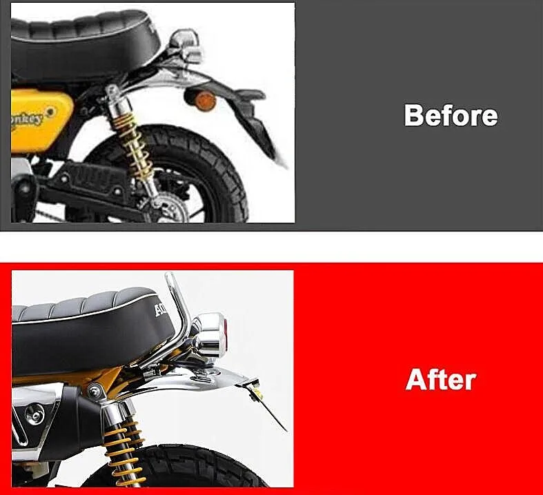 오토바이 라이센스 플레이트 홀더 Honda MONKEY 125 2019-2024 Tail Tidy 용 펜더 제거기 등록 브래킷