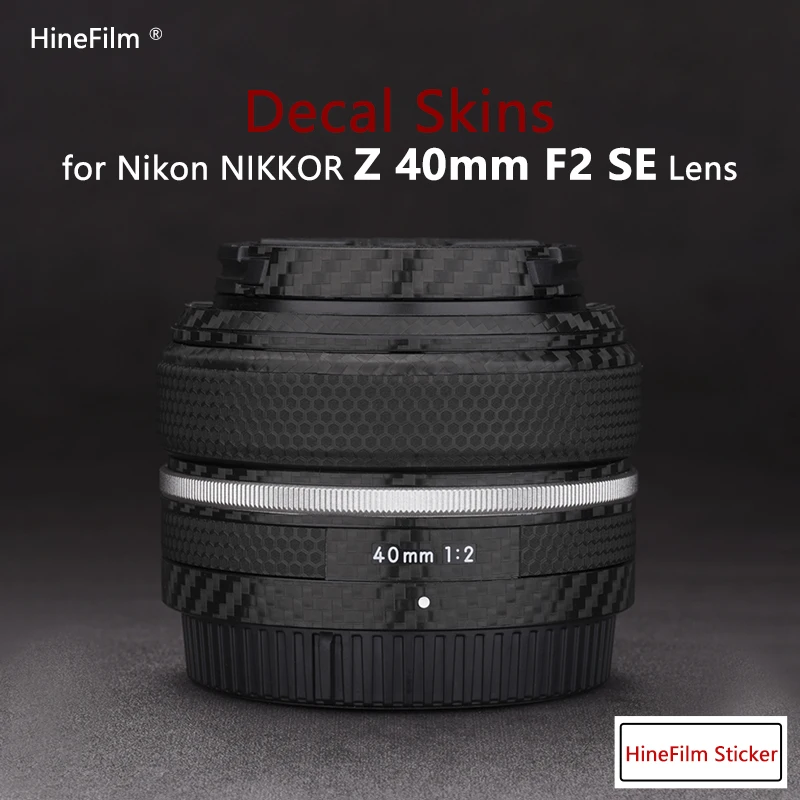 Hinefilm スキン Nikkor Z40F2SE レンズ用プレミアムデカールスキン