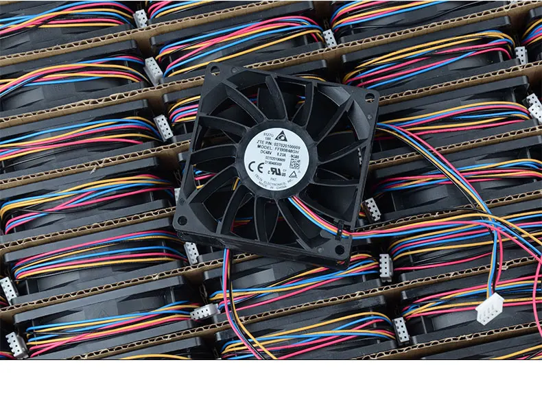 48v 팬 FFB0848GH 델타 8025 48V 0.23A 8CM PMW, 볼 베어링 냉각 팬