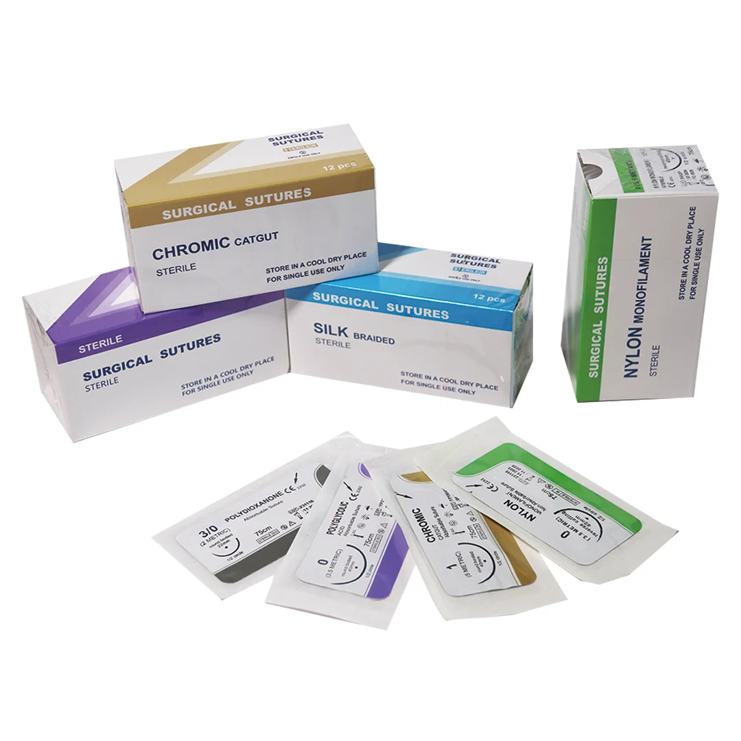 12 sztuk nylonowej jedwabnej nici chirurgicznej do szycia PGA 910 PGLA 75CM 90CM 2/0 3/0 4/0 5/0 nauczanie szwów do szycia w domu