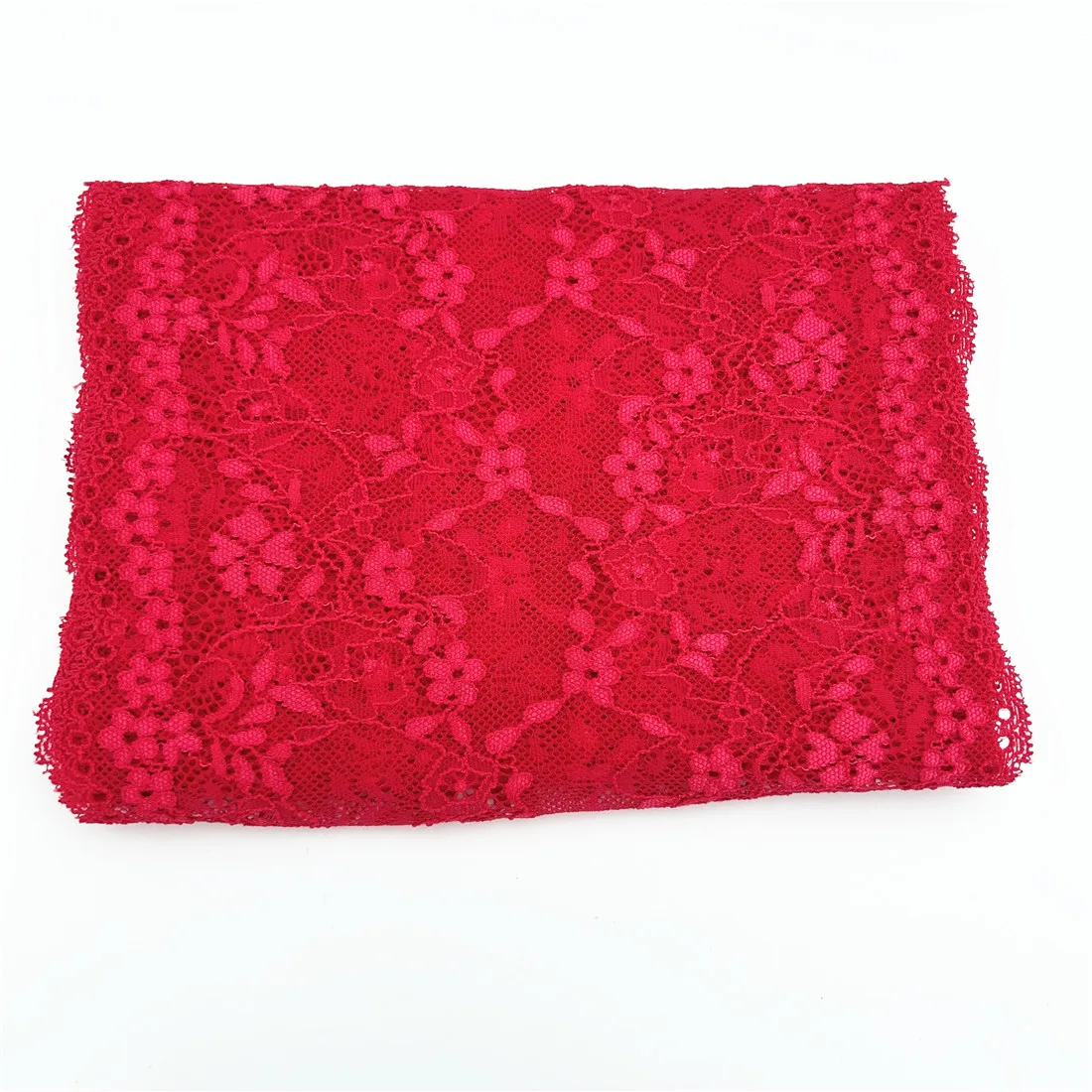 3y/lot Width 20.50cm Red Elastic Stretch Lace Trim 5
