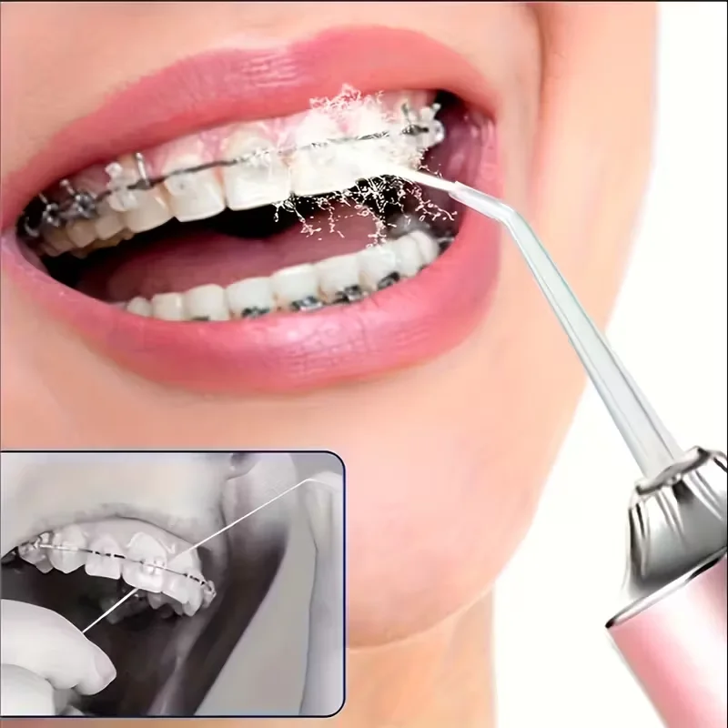 PortableElectricWaterFlosser,With4Nozzles,UsBCharging,3SmartModes,FullyAutomaticHandheldOrallrrigator,DentalClean
