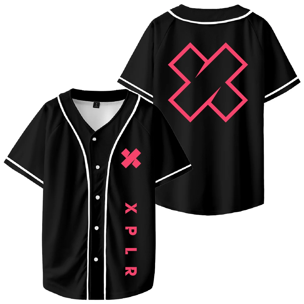 

XPLR Season 2 Sam and Colby Merch Baseball Jersey Shirt V-Neck Short Sleeve Streetwear Women Men Fashion Clothes