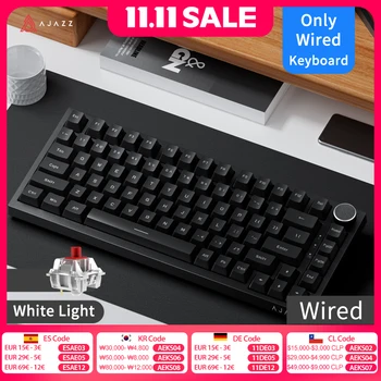 AJAZZ AK820 Wired with rotary volume buttons Hot-swappable keys for office and home mechanical keyboards